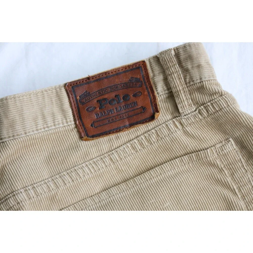 Polo Ralph Lauren Corduroy Pants Men’s 34x30 Tan Beige Straight Leg Classic